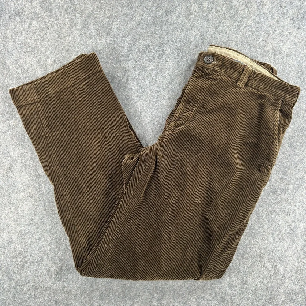 Vintage Polo Ralph Lauren Pants Mens 34x31 (Tag 35x32) Brown Corduroy Chino